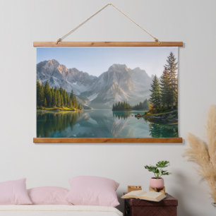 Majestic Mountain Lake Reflection Wall Art
