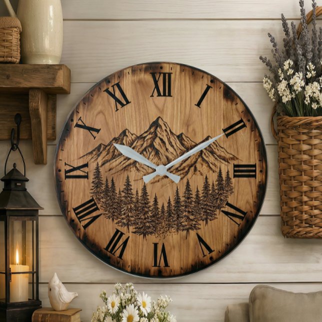 Majestic Mountain Range Wall Clock  (Creator Uploaded)