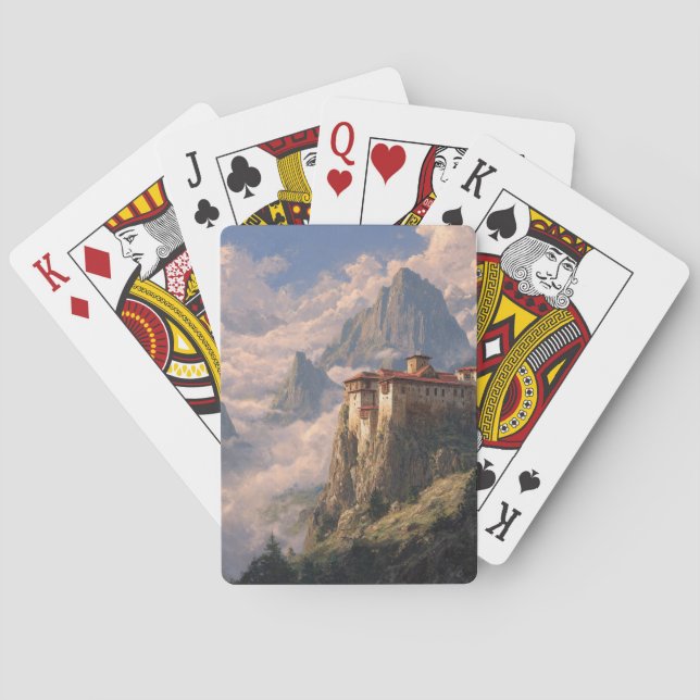 Majestic Mountain Sunrise Playing Cards (Back)