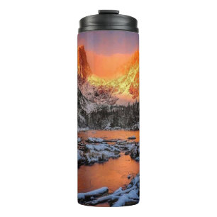 Majestic Mountain Sunset Winter Landscape Nature Thermal Tumbler