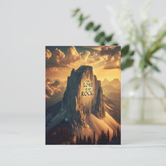 Majestic Mountain: The Lord Is My Rock Postcard (Standing Front)