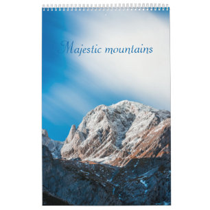 Majestic mountains landscape photo calendar