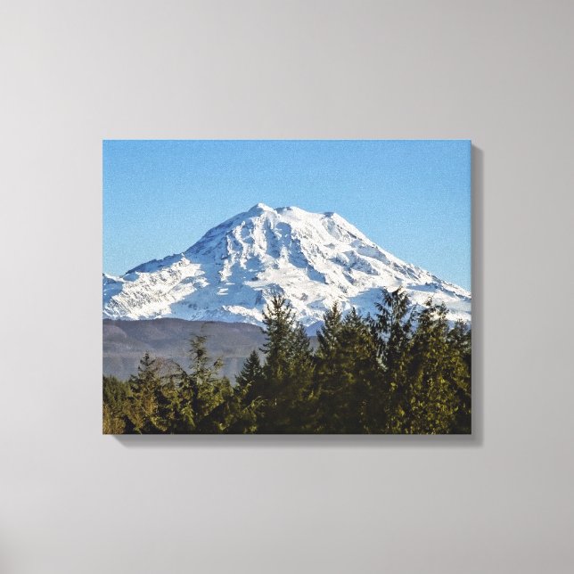 Majestic Mt Rainier Canvas Print (Front)