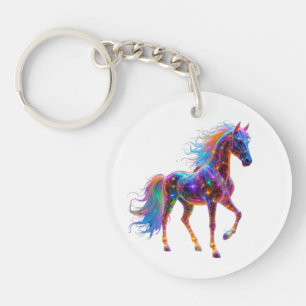 Majestic Neon Horse Key Ring