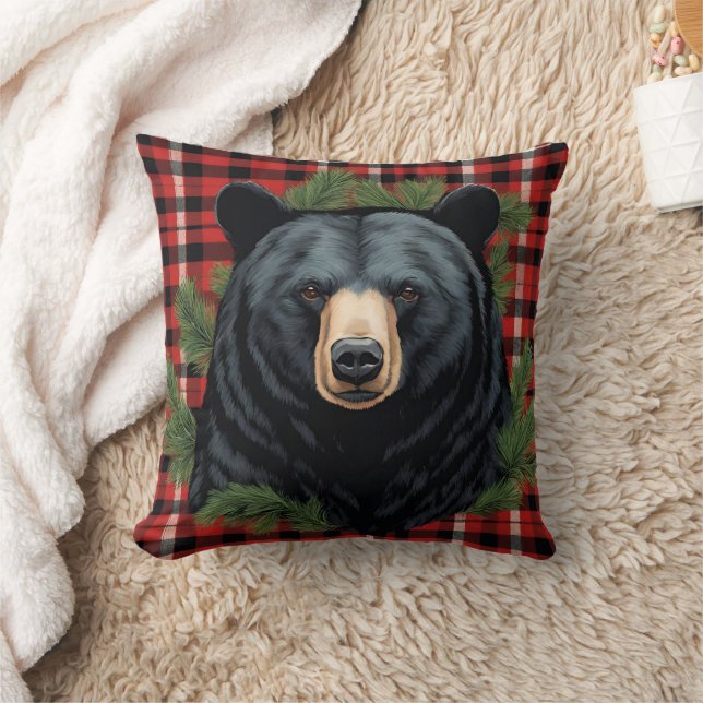 Majestic Northern Black Bear Pillow   (Blanket)