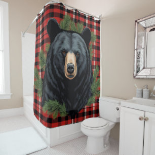 Majestic Northern Black Bear Shower Curtain