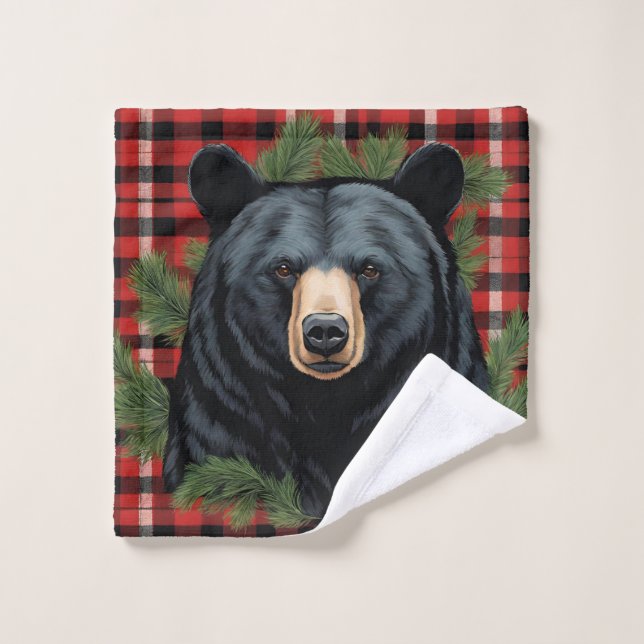 Majestic Northern Black Bear Towel (Wash Cloth)