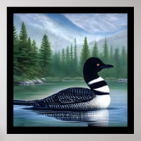 Majestic Northern Wilderness Loon 