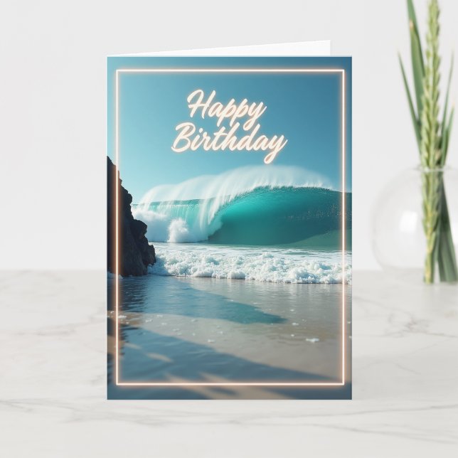 Majestic Ocean Birthday Card (Front)