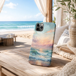 Majestic Ocean Sunset Waves Watercolor Coastal Case-Mate iPhone Case