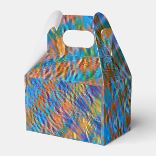 Majestic orange to blue strokes rustically crossed favour box