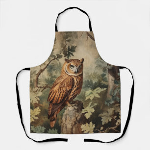 Majestic Owl in a Forest Apron