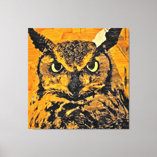 Majestic Owl Portrait Canvas Print