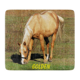 Majestic Palomino Horse - Fine Art Photography Cutting Board