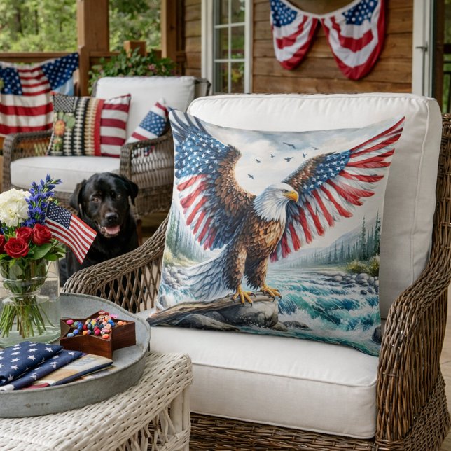 Majestic Patriotic Eagle Cushion (Creator Uploaded)