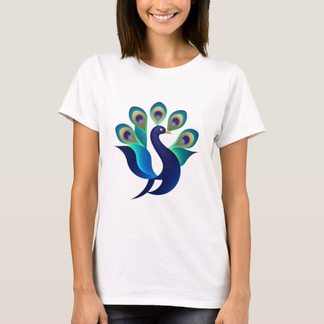 Majestic Peacock – Colours of Elegance Tee (Front)