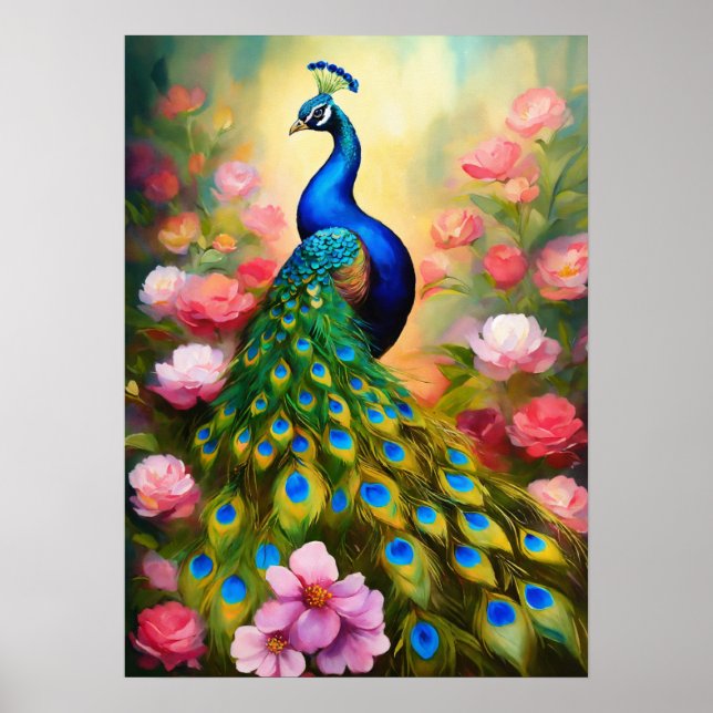 Majestic Peacock Print - Add a Touch of Grace (Front)