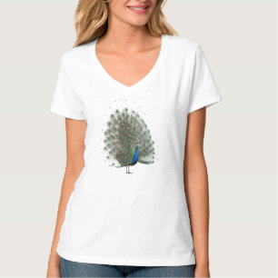 Majestic Peacock with Colourful Tail T-Shirt