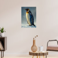 Majestic Penguin in the Arctic Snow