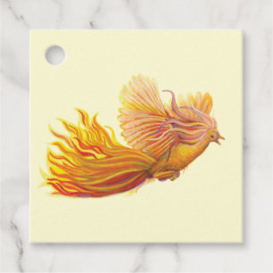 Majestic Phoenix Bird Favour Tags