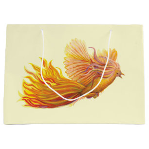 Majestic Phoenix Bird Flying  Large Gift Bag