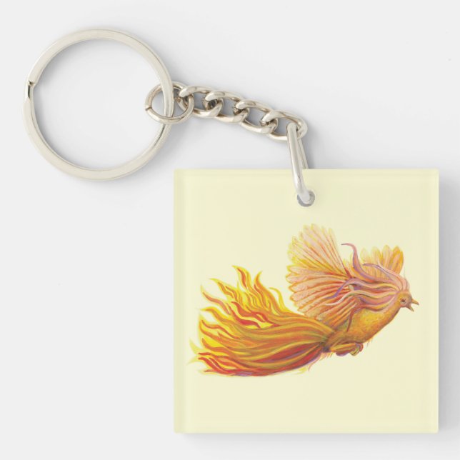 Majestic Phoenix Bird  Key Ring (Front)