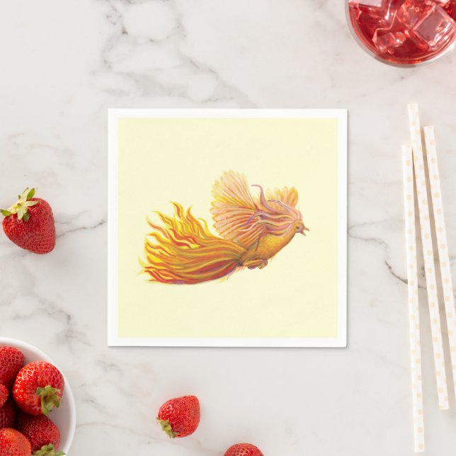Majestic Phoenix Bird   Napkin (Insitu)