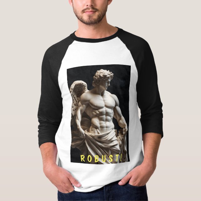 "Majestic Physique: Greek God-Inspired Muscular T- T-Shirt (Front)
