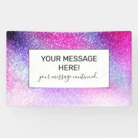 Majestic Pink Purple Nebula Galaxy Glitter