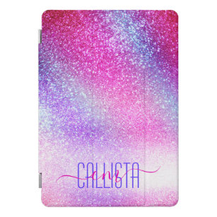 Majestic Pink Purple Nebula Galaxy Glitter iPad Pro Cover
