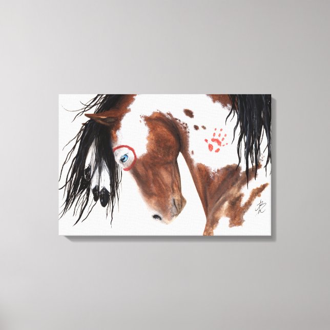 Majestic Pinto Horse by BiHrLe Art Canvas Print (Front)