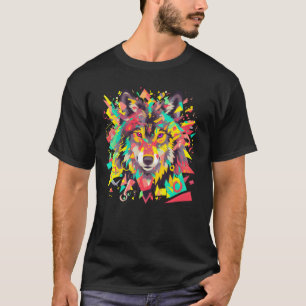 Majestic Pop Art Alpha Wolf Vibrant Warm T-Shirt