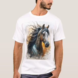Majestic Powerful Horse Running Wild Beauty T-Shirt