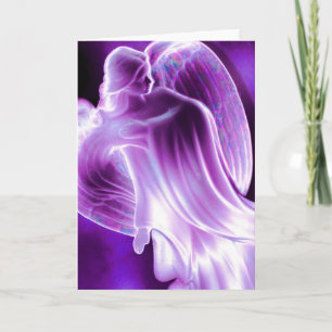 Majestic Purple Angel Greeting Card