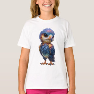 Majestic Rainbow Phoenix Owl Chick Kids T-Shirt