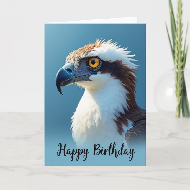 Majestic Raptor Birthday Card (Front)