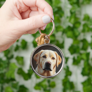 Majestic Realistic Labrador Retriever Oil Painting Key Ring