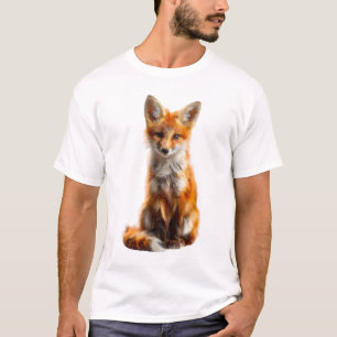 Majestic Red Fox Portrait Illustration Men T-Shirt