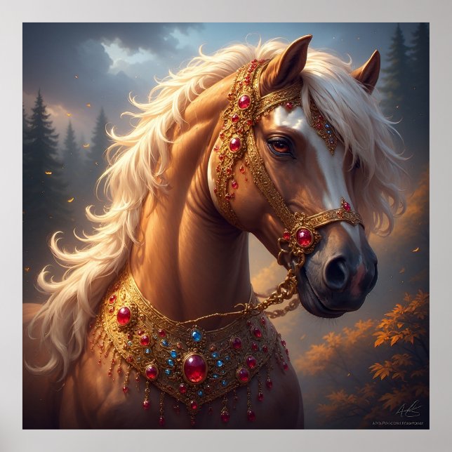 Majestic Red Horse Poster (Front)