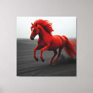 Majestic Red Horse Running Canvas Print