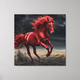 Majestic Red Horse Running Canvas Print