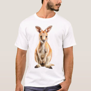 Majestic Red Kangaroo Fur Portrait T-Shirt