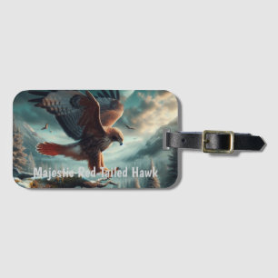 Majestic Red-Tailed Hawk Soaring Luggage Tag