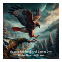 Majestic Red-Tailed Hawk Soaring