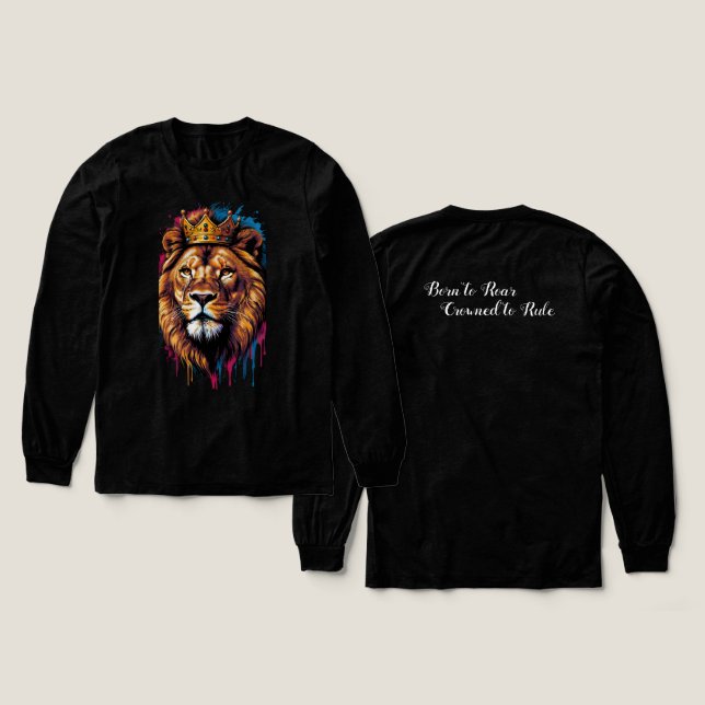 Majestic Roar – The Crowned King Tri-Blend Shirt (Design Front & Back)