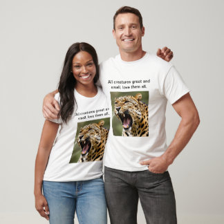 Majestic Roaring Leopard T-Shirt Design.