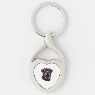 Majestic Rottweiler Dog Art Key Ring
