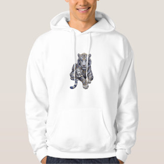 Majestic Royal Jewelled White Tiger Art Hoodie