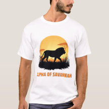 Majestic Savannah Lion Graphic Tee Bold Wildlife