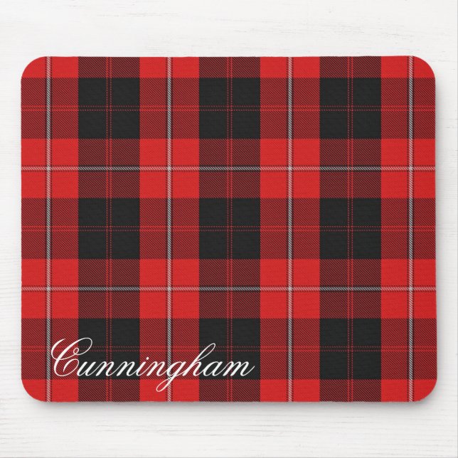 Majestic Scottish Clan Cunningham Tartan Mouse Pad (Front)